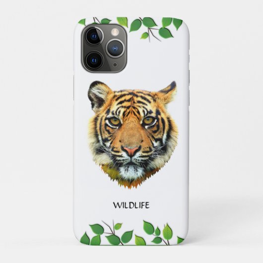 Wilde Tijger Gezicht op Wit Case-Mate iPhone Case (Achterkant)