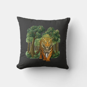 “Wilde tijger in het bos – Natuurlijk licht Jungle Kussen