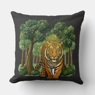 “Wilde tijger in het bos – Natuurlijk licht Jungle Kussen
