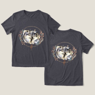 Wilde Toegenegenheid – Verliefde Wolven Illustrati Tri-Blend Shirt