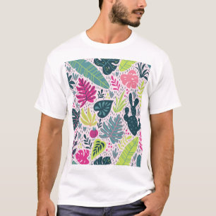 Wilde tropisch regenwoud, herhalend patroon t-shirt