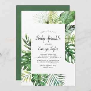 Wilde tropische palm Baby Sprinkle Kaart