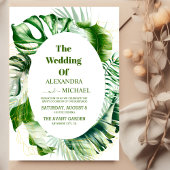 Wilde tropische palm Geometric Wedding Kaart