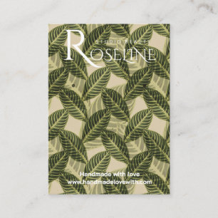 Wilde Tropische palm green Logo earing Display Visitekaartje