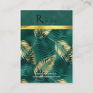 Wilde Tropische palm green Logo earing Display Visitekaartje