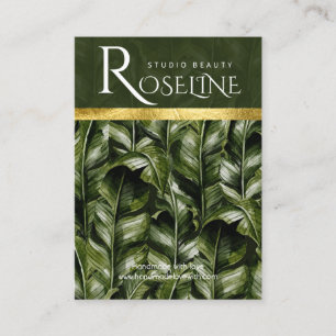 Wilde Tropische palm green Logo earing Display Visitekaartje