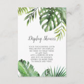 Wilde tropische palmdisplay informatiekaartje (Voorkant)