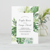 Wilde tropische palmkoppel kaart (Staand voorkant)