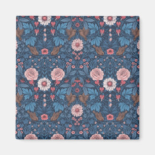 Wilde tuin in blauw magneet