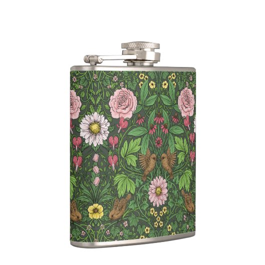 Wilde tuin in het groen heupfles (Rechts)