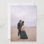 Wilde tuinbloemen, geslepen, fotoscriptbruiloft kaart (Achterkant)