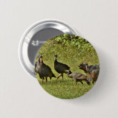 Wilde Turkije, Camouflage-kleuren Ronde Button 5,7 Cm (Voorkant /achterkant)