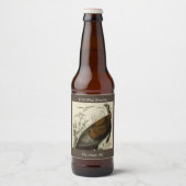 Wilde Turkije (man) van de Amerikaanse vogels van  Bier Etiket (Voorkant)