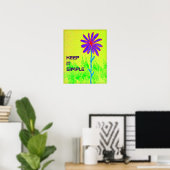 Wilde ventilator houdt het eenvoudige poster (Thuiskantoor)