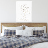 Wilde vingerafdrukstructuur wekken canvas afdruk (Insitu (Slaapkamer))