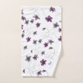 Wilde Violets Waterverf Handgeschilderd Bad Handdoek (Handdoek)