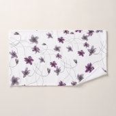 Wilde Violets Waterverf Handgeschilderd Bad Handdoek (Handdoek)
