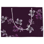 Wilde Violets Waterverf Handgeschilderd monogramme Groot Cadeauzakje (Achterkant)