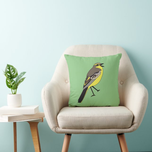 Wilde Vogel Gele Vogel Kussen (Stoel)