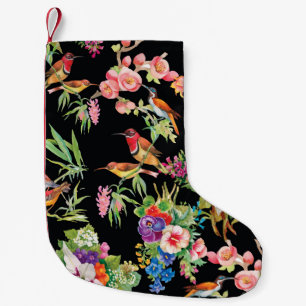 Wilde vogelbloemen: zwart kleine kerstsok