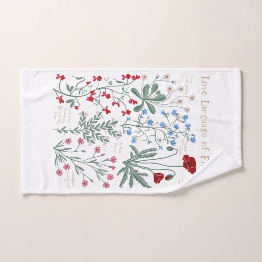 Wilde waterverf boho bloempatroon bad handdoek (Handdoek)