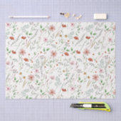 Wilde waterverf boho bloempatroon tissuepapier (Craft)