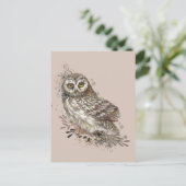 Wilde Waterverf Kunst Natuur, hol, vogel Briefkaart (Staand voorkant)