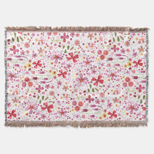 Wilde Waterverf van de Bloem Deken (Voorkant)