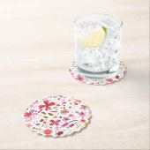 Wilde Waterverf van de Bloem Kartonnen Onderzetters (Insitu)