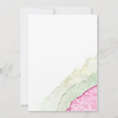 Wilde Waterverf voor bruiloft Fuchsia ID954 Save The Date (Achterkant)