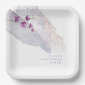 Wilde Waterverf voor bruiloft Verf Str Peri ID954 Papieren Bordje (Voorkant)