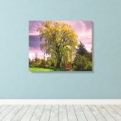 Wilde weideboom canvas afdruk (Insitu (Houten vloer))