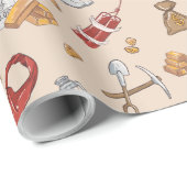 Wilde West cowboy goudwinning Cadeaupapier (Rol Hoek)