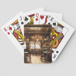 Wilde Westen Bar Saloon Pokerkaarten