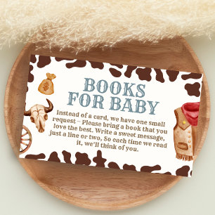 Wilde Westen Cowboy Rodeo Baby Shower Boeken voor Informatiekaartje