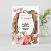 Wilde Westen | Howdy | Cowgirl Feestje Kaart (Staand voorkant)