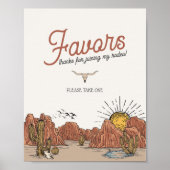 Wilde Westen Rodeo feest aankondiging bord Poster (Voorkant)