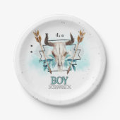 Wilde Westen | Rustieke schedel & pijlen | Het is  Papieren Bordje (Voorkant)