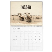Wilde Western! Horses. Bewerkbare mannen Kalender (Mar 2027)