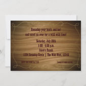 Wilde Westerne Cowboy Mustache Uitnodiging (Achterkant)