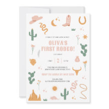 Wilde Westerne uitnodiging van eerste verjaardag