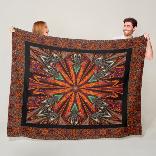 Wilde wilde bloemen 2 fleece deken (In situ)