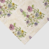 Wilde wilde bloemen op tissuepapier (Detail)