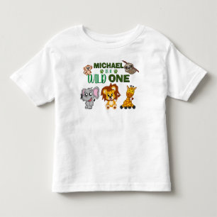Wilde wilde Oerwouden Safari dieren eerste verjaar Kinder Shirts