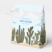 Wilde woestijn met Cactus Schattige Baby shower