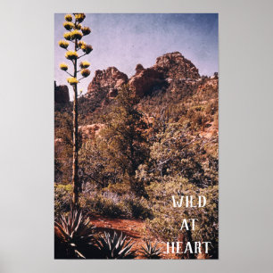 Wilde woestijncactus Verkennen Natuur Wilderheid Poster