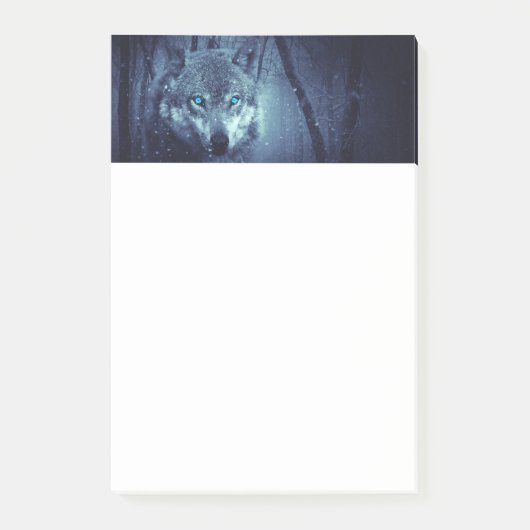 Wilde Wolf met mooie blauwe ogen Post-it® Notes (Voorkant)