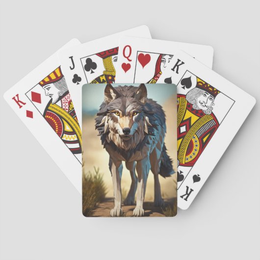 wilde wolf pokerkaarten (Achterkant)