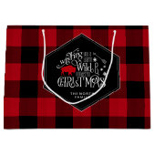 Wilde Wonderful Kerstrode Buffalo Pset ID604 Groot Cadeauzakje (Voorkant)