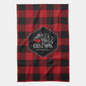 Wilde Wonderful Kerstrode Buffalo Pset ID604 Theedoek (Verticaal)